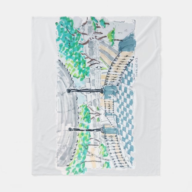 Cobertor De Velo Checkerboard Kiosk Park View (Frente)