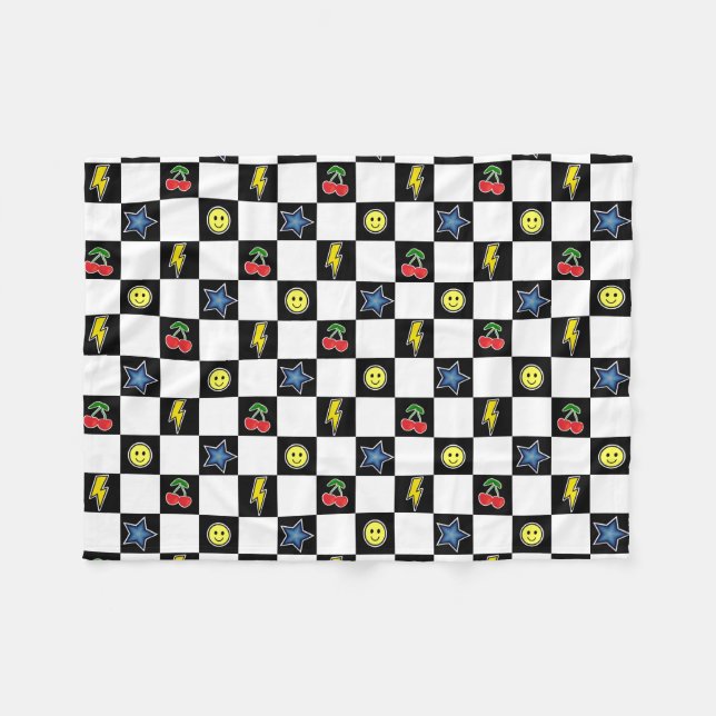 Cobertor De Velo Checkered Dude Blanket (Frente (Horizontal))