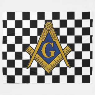 Cobertor De Velo Checkers Masonic Freemasons Square e Compass