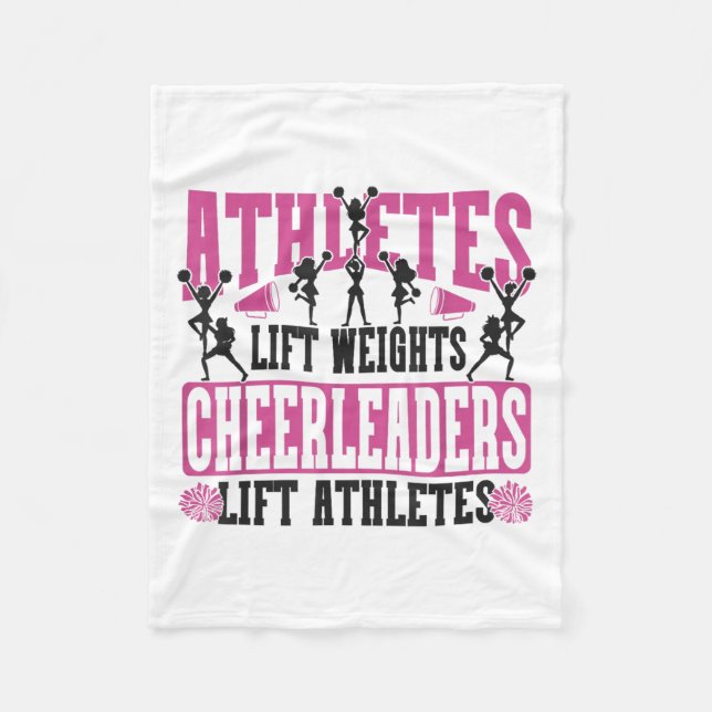Cobertor De Velo Cheer Cheerleading Athletes Lift Weights Cheerlead (Frente)