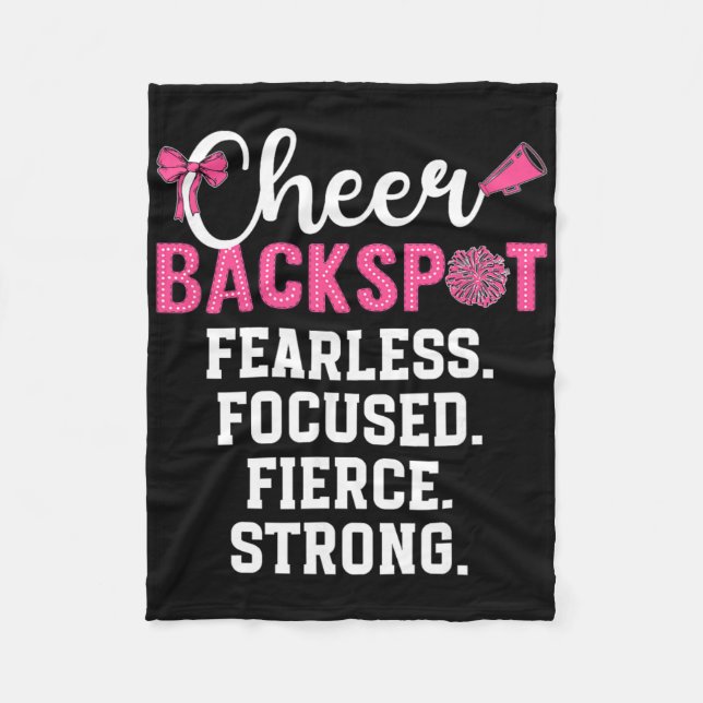 Cobertor De Velo Cheer Ckspot Destemida Focada Feroz Cheerleading  (Frente)