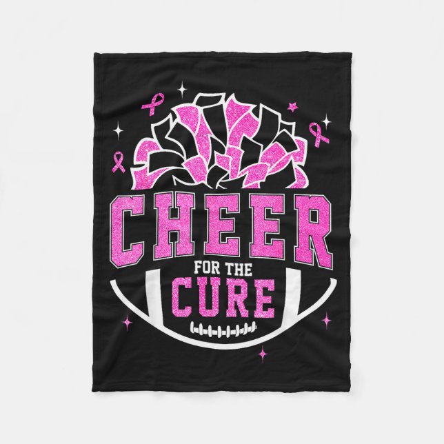 Cobertor De Velo Cheer For The Breast Cancer Awareness Cheerleader  (Frente)