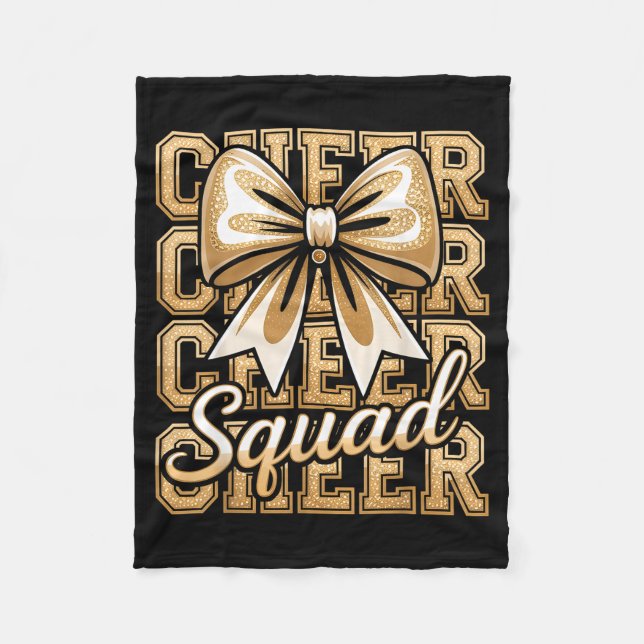 Cobertor De Velo Cheer Squad Gold Funny Srt Cheerleader Cheerleadin (Frente)