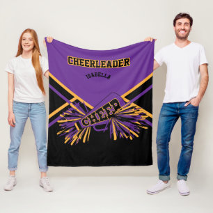 Cobertor De Velo Cheerleader animado 📣 - Roxo, Dourado e Preto 2