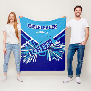 Cobertor De Velo cheerleader 📣 Azul, Azul e Branco