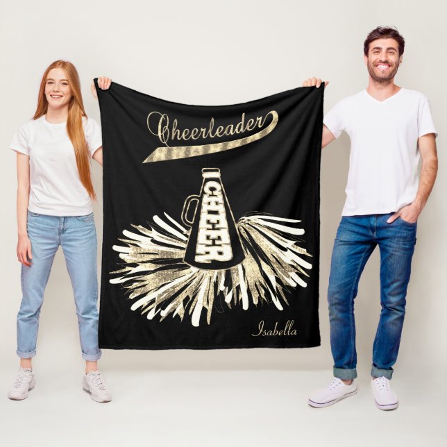 Cobertor De Velo Cheerleader 📣 💖 - Brilho Dourado e preto (In Situ)