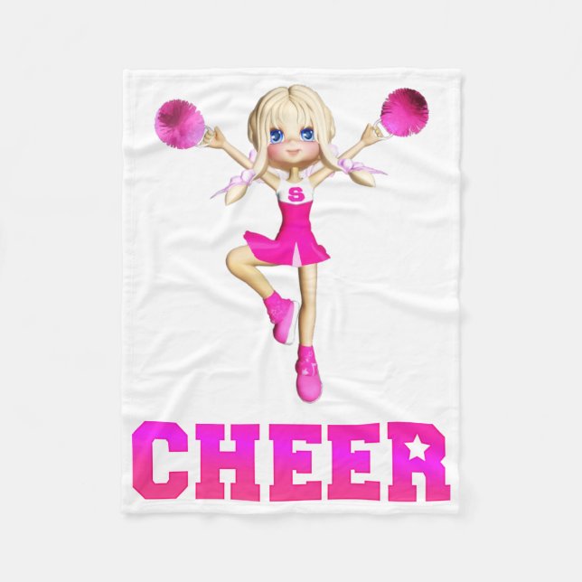 Cobertor De Velo Cheerleader Cheece Fleece Blanket (Frente)