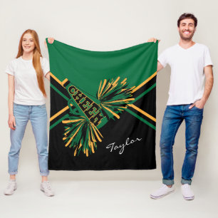 Cobertor De Velo Cheerleader de animação 📣 - Verde escuro, Dourado