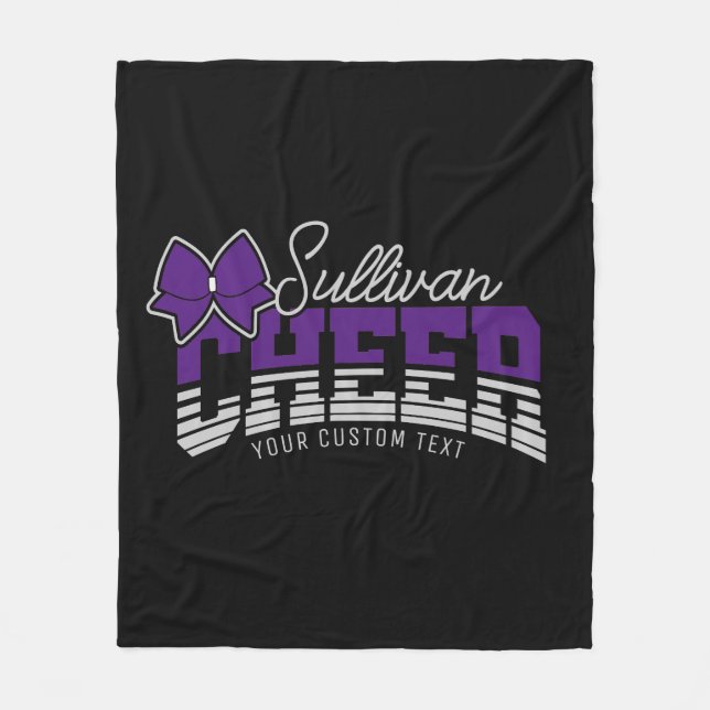 Cobertor De Velo Cheerleader de atleta da Escola de NOME ADD da Equ (Frente)