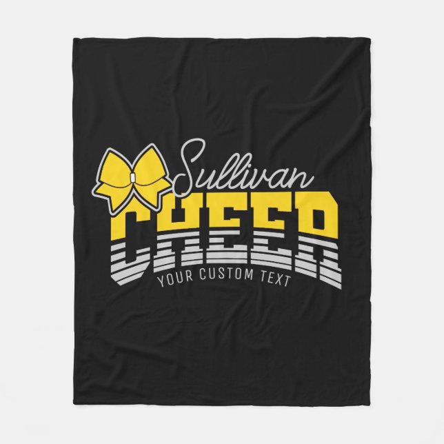 Cobertor De Velo Cheerleader de atleta da Escola de NOME ADD da Equ (Frente)