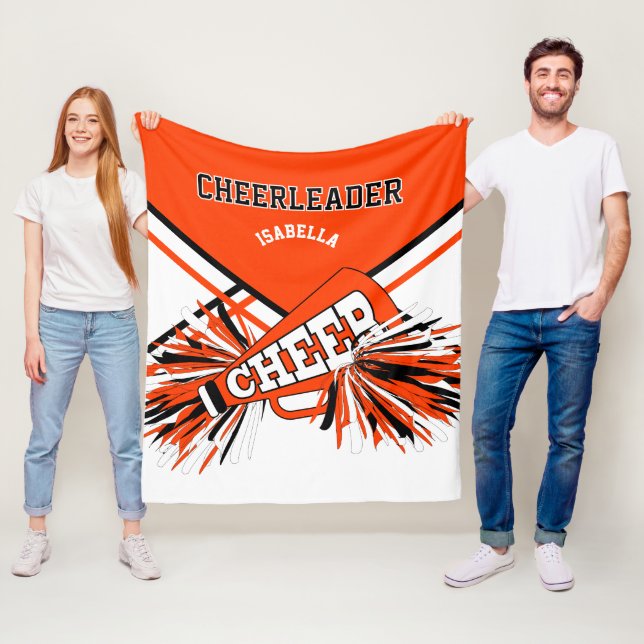 Cobertor De Velo Cheerleader de 📣 Laranja, Preto e Branco (In Situ)