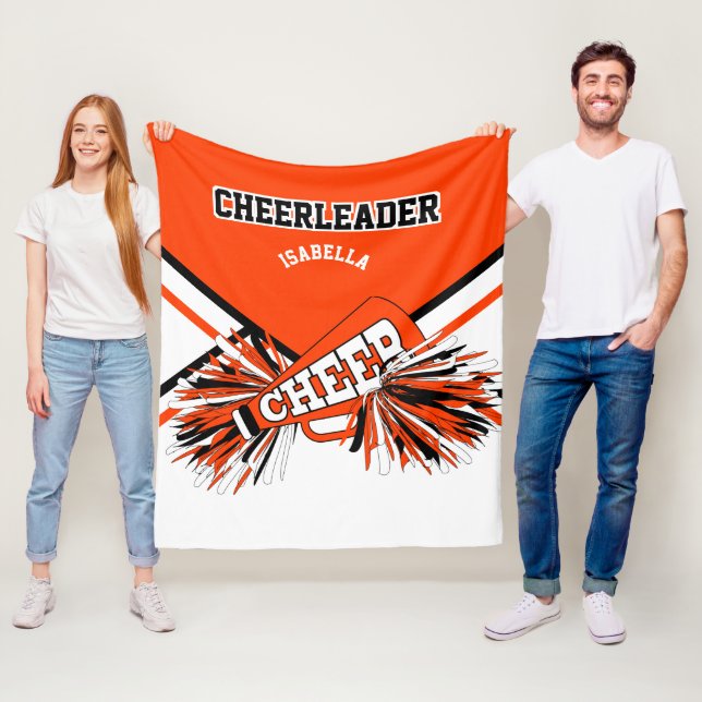 Cobertor De Velo cheerleader 📣 - Laranja, Preto e Branco (In Situ)