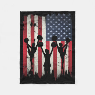 Cobertor De Velo Cheerleaders EUA Bandeira Americana Cheerle 4 De J