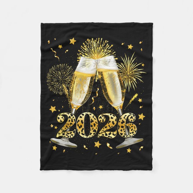 Cobertor De Velo Cheers New Year 2026 Firework Happy New Year Famil (Frente)