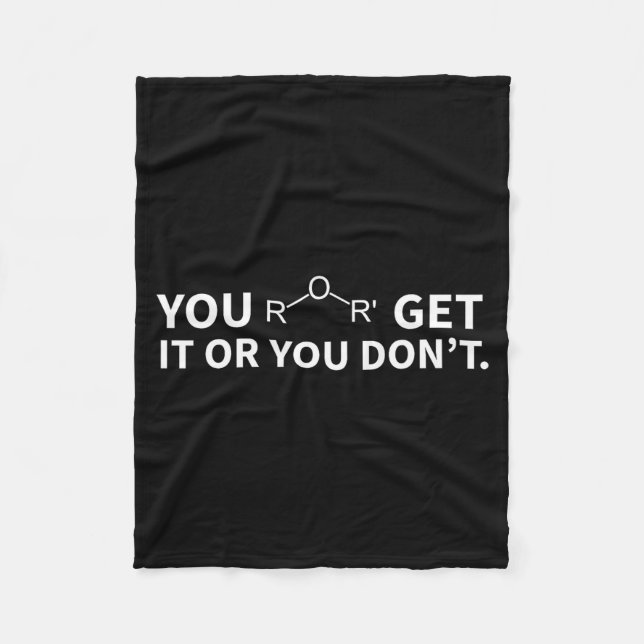 Cobertor De Velo Chemistry Pun You Ether Get It Or You Don't  (Frente)