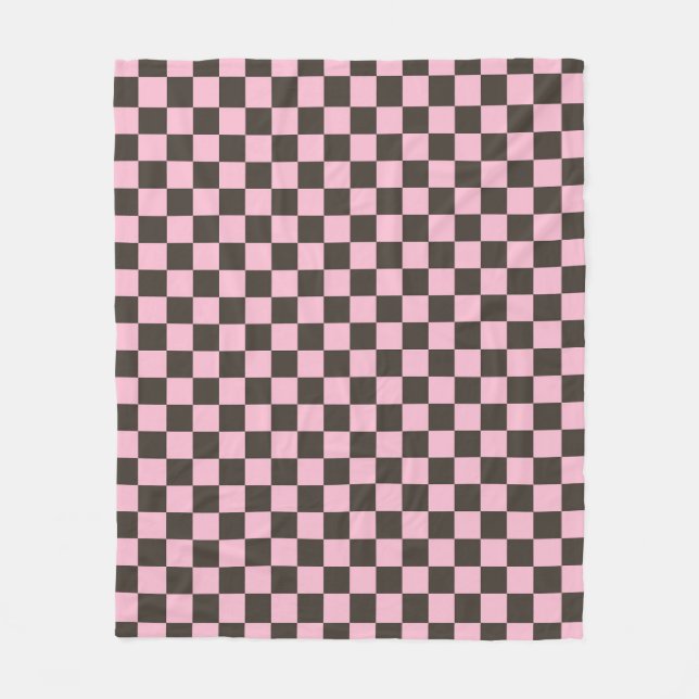 Cobertor De Velo Cherry blossom checkered board pattern (Frente)
