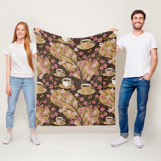 Cobertor De Velo Cherry Blossom Coffee Cozy Pattern (8) (In Situ)