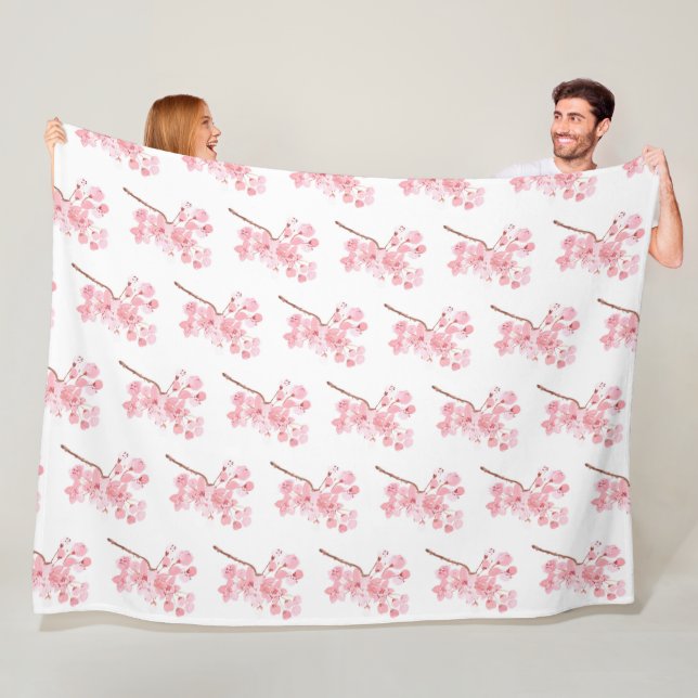 Cobertor De Velo Cherry Blossom Rosa Sakura Kawaii Fleece (In Situ)