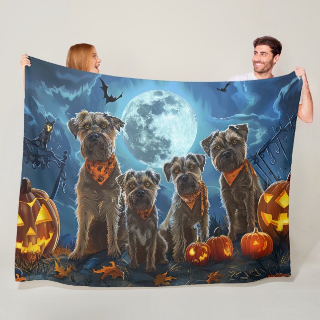 Cobertor De Velo Chesapeake Bay Terrier Halloween Spooky (In Situ)