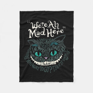 Cobertor De Velo Cheshire Alice Cat Somos Todos Loucos Aqui Maravil