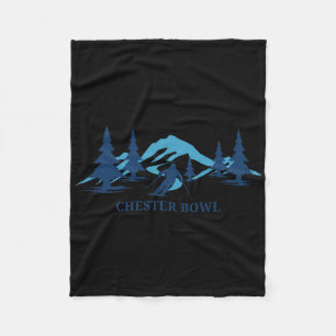 Cobertor De Velo Chester Bowl Minnesota Ski Resort Skiier