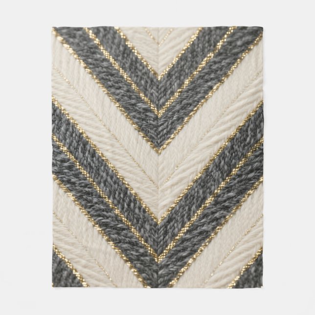 Cobertor De Velo Chevron Zigzag Glam Pattern (Frente)