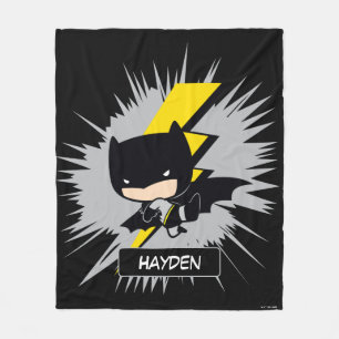 Cobertor De Velo Chibi Batman Lightning Kick