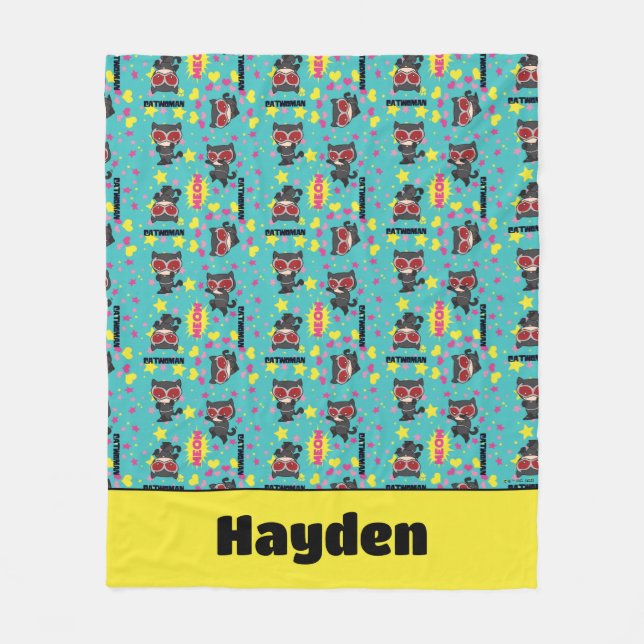 Cobertor De Velo Chibi CatWomen Pattern (Frente)