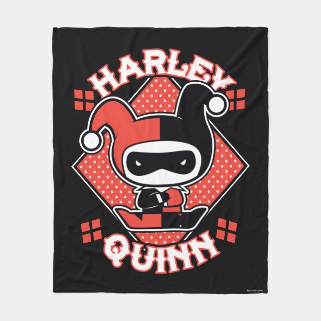Cobertor De Velo Chibi Harley Quinn Splits (Frente)