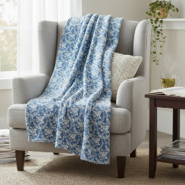 Cobertor De Velo Chic Botânica - Padrão Floral Branco Francês