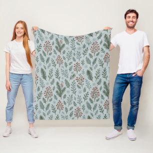 Cobertor De Velo Chic Botanical Holly Berry Padrão Floral