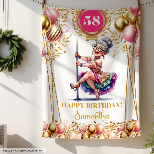 Cobertor De Velo Chic Custom Name Funny Blanket para vovó (Chic Custom Name Funny Blanket for Grandma)