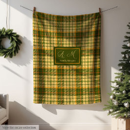 Cobertor De Velo Chic Fall Plaid Throw Modern Rustic Cozy Blanket