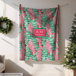 Cobertor De Velo Chic hot pink watercolor preppy festive gift