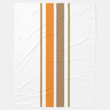 Chic Mocha Brown Orange Racing On White