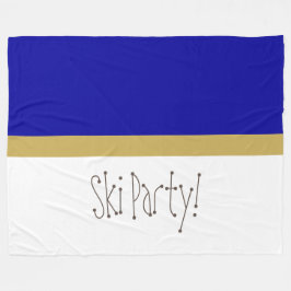 Cobertor De Velo Chic Modern Royal Blue White Ski Party