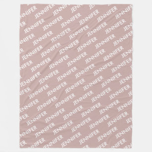 Cobertor De Velo Chic Moderno Você O Nomeia Pink Personalizado