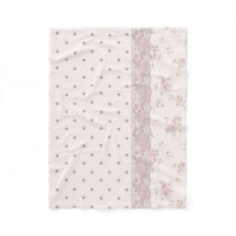 Chic Rosa Floral Vintage e Bolinhas Reversível 