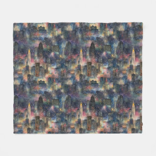 Cobertor De Velo Chicago no Natal e nas Aquarelas do Ano Novo