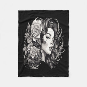 Cobertor De Velo Chicano Chicana La Raza Barrio Tatuagem Art Death 