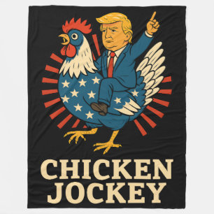 Cobertor De Velo Chicken Jockey Trump Engraçado Memória