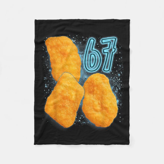 Cobertor De Velo Chicken Nugget Lover 67 Meme Six Seven Fried Chick (Frente)