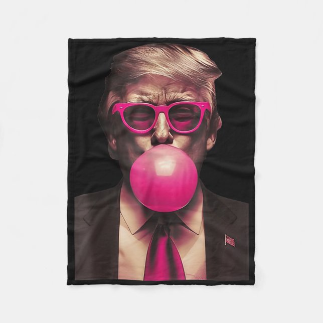 Cobertor De Velo Chiclete Trump Engraçado  (Frente)