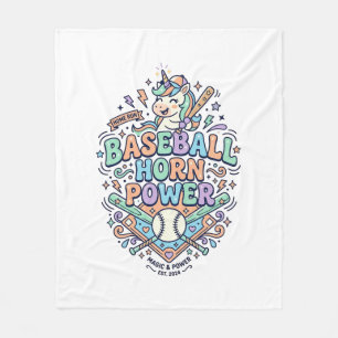 Cobertor De Velo Chifre de Beisebol Unicórnio Poder Kawaii Design V