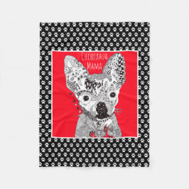 Cobertor De Velo Chihuahua Fleece Blanket bonito e colorido