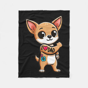Cobertor De Velo Chihuahua I Amo Tatuagem De Cachorro Engraçado De