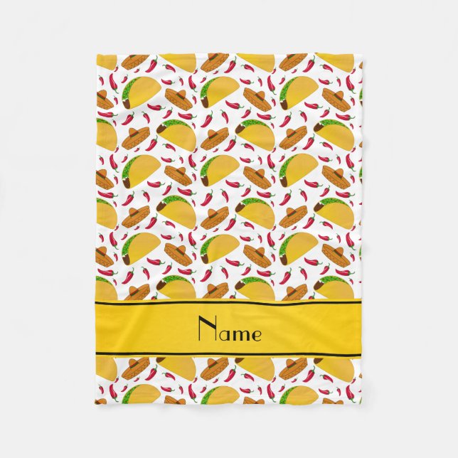 Cobertor De Velo Chilis brancos conhecidos personalizados dos (Frente)