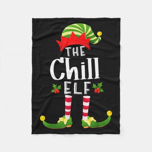 Cobertor De Velo Chill Christmas Elf Matching Pajama X-mas Party  (Frente)