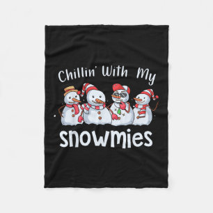 Cobertor De Velo Chillin Com Meu Pijama de Natal Snowmies Snowman
