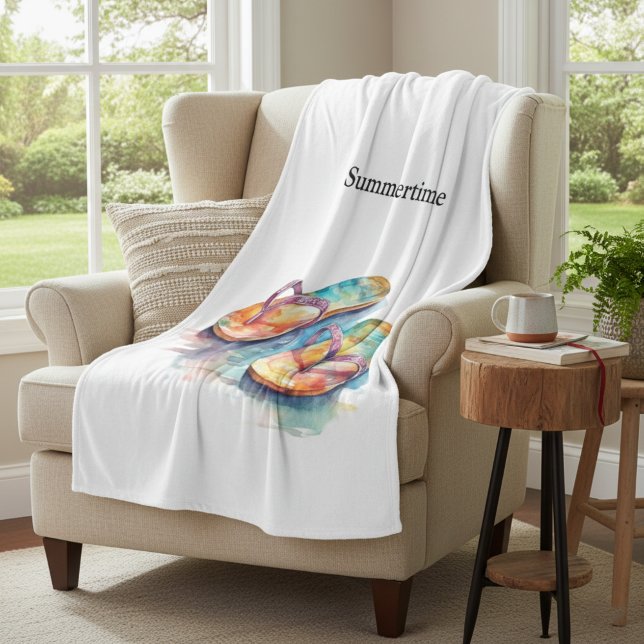 Cobertor De Velo Chinelos Rainbow Reef, personalizado (Criador carregado)